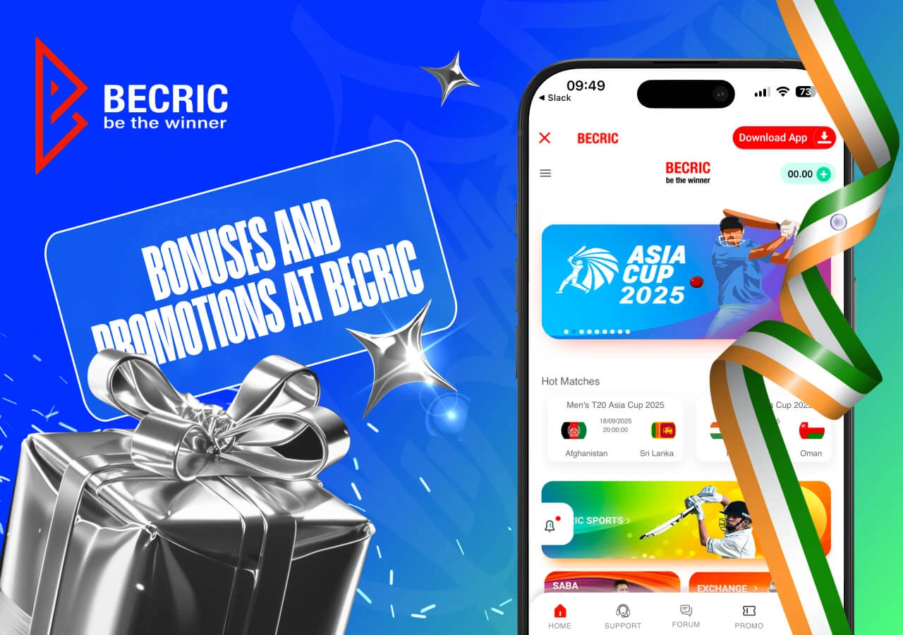BeCric bonuses and promotions